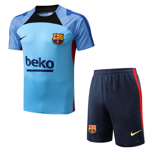 Trainingsshirt Barcelona Komplett-Set 2022-2023 Blau